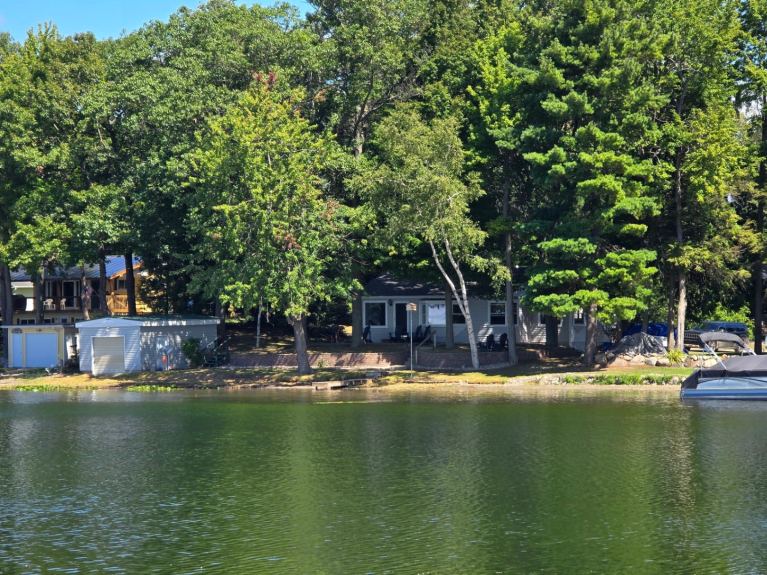 Cottage seen from the lake